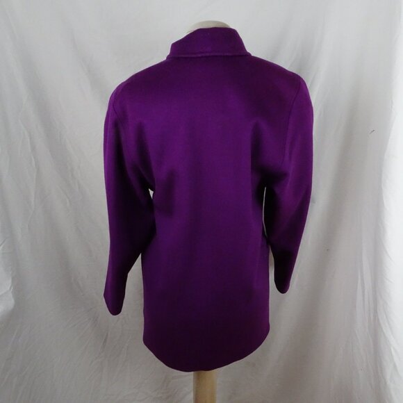 Cassidy Women Purple Wool Coat Size 4 - Picture 3 of 12